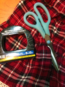 端切れ×両面テープ＝布テープ