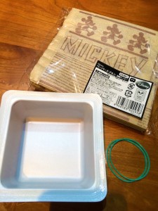 豆腐の容器×ペーパーナプキン