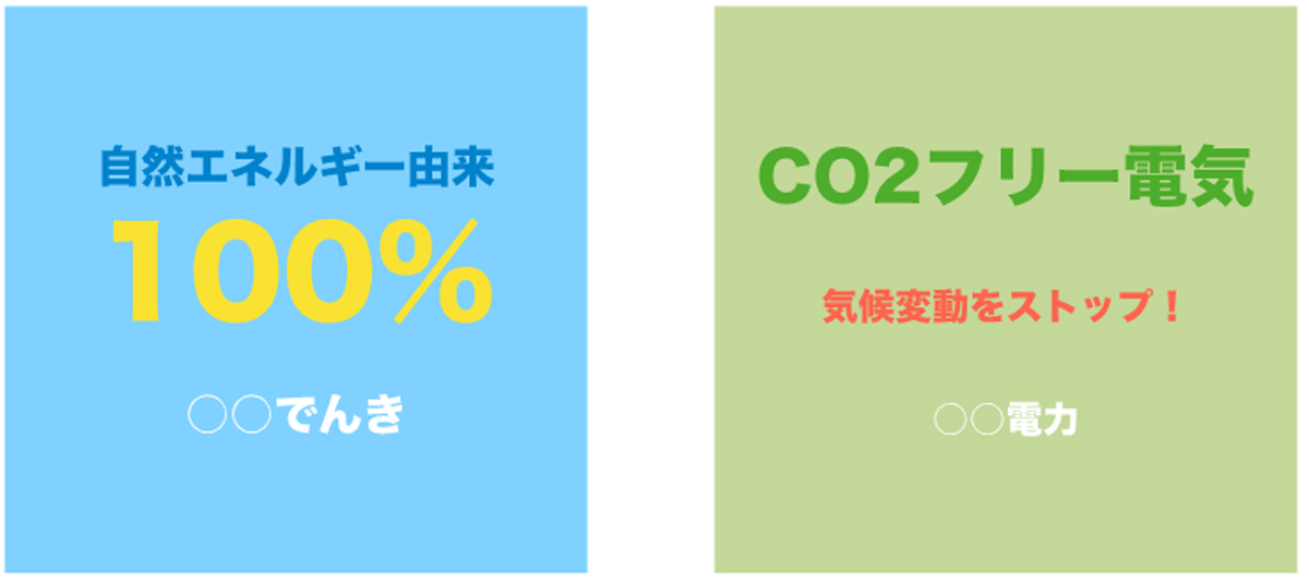 １. 自然エネルギー100%（CO2フリー電気）はもはや当たり前で、どの会社でもできる。