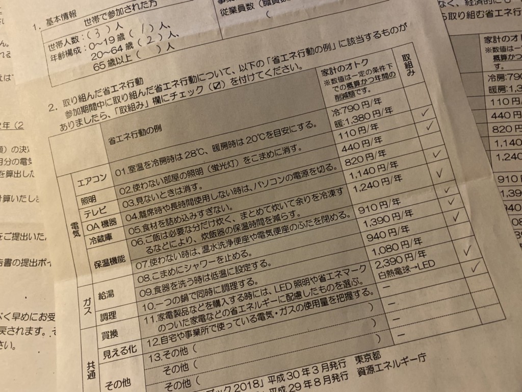 参加するだけでお得な企画！省エネポイントアクション