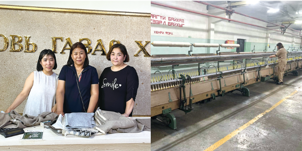 製造を担うのは、モンゴルのニットメーカー「Sustainlable Mongo」。日本の大手ニットマシンメーカーで研修を受けた技術者たちが、デザインから縫製、洗浄、プレス、検品までを一貫して手がけ、高品質な一着へと仕上げています。

モンゴル国内での一貫生産にこだわることで、原毛輸出に頼るだけでなく、加工産業の活性化や雇用創出、地域経済の発展にもつながっています。