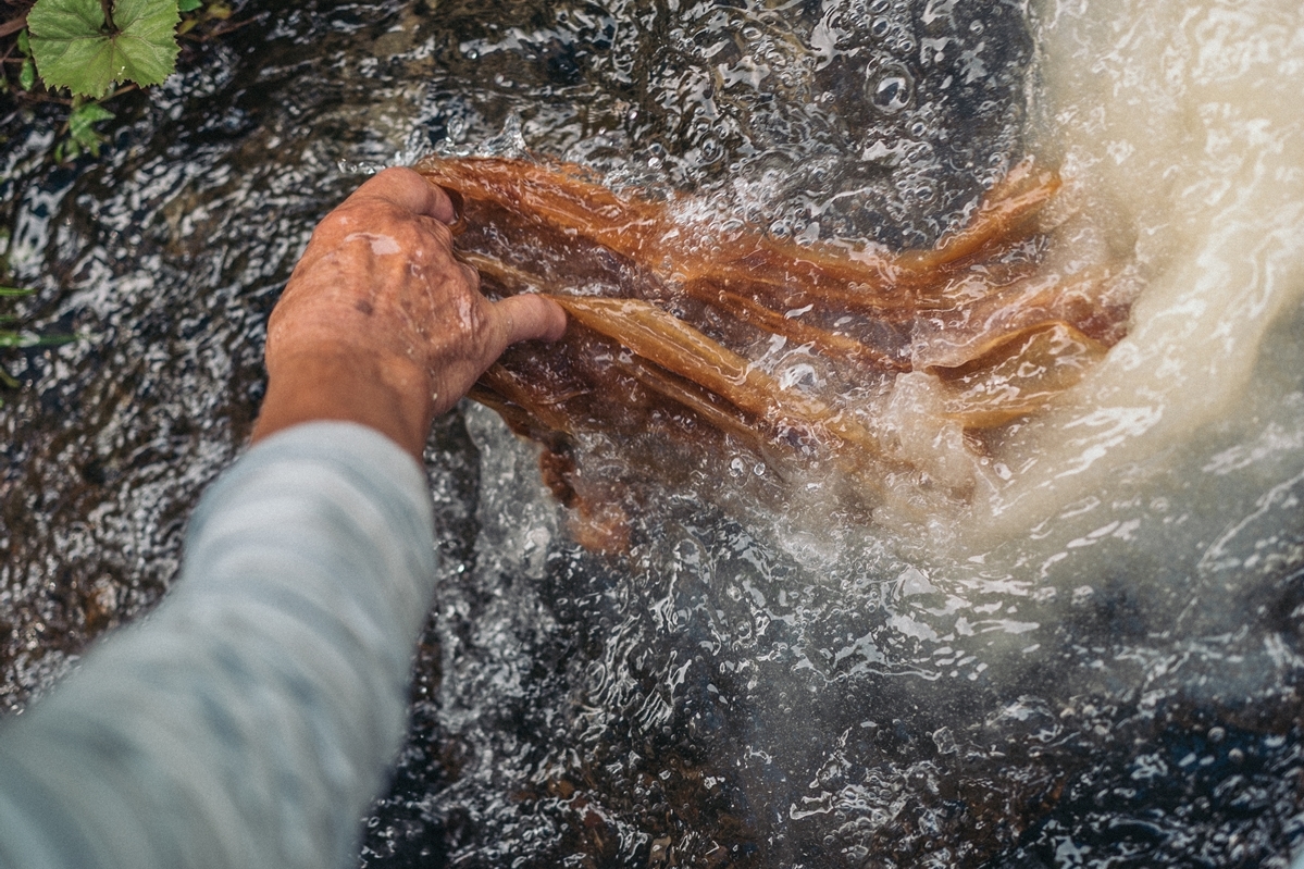しな織のお箸入れ