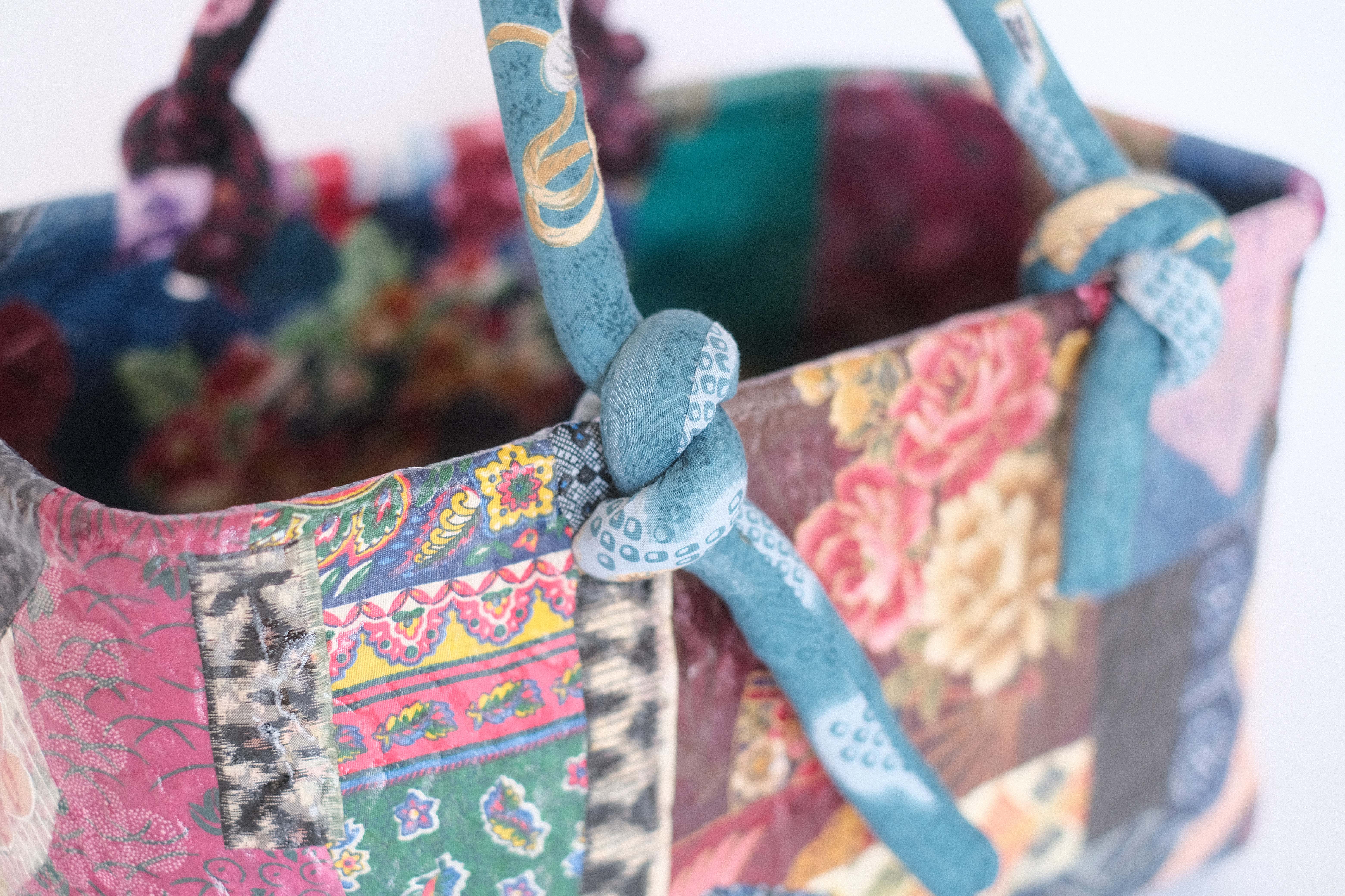 【一点物】一閑張手提げ籠 大