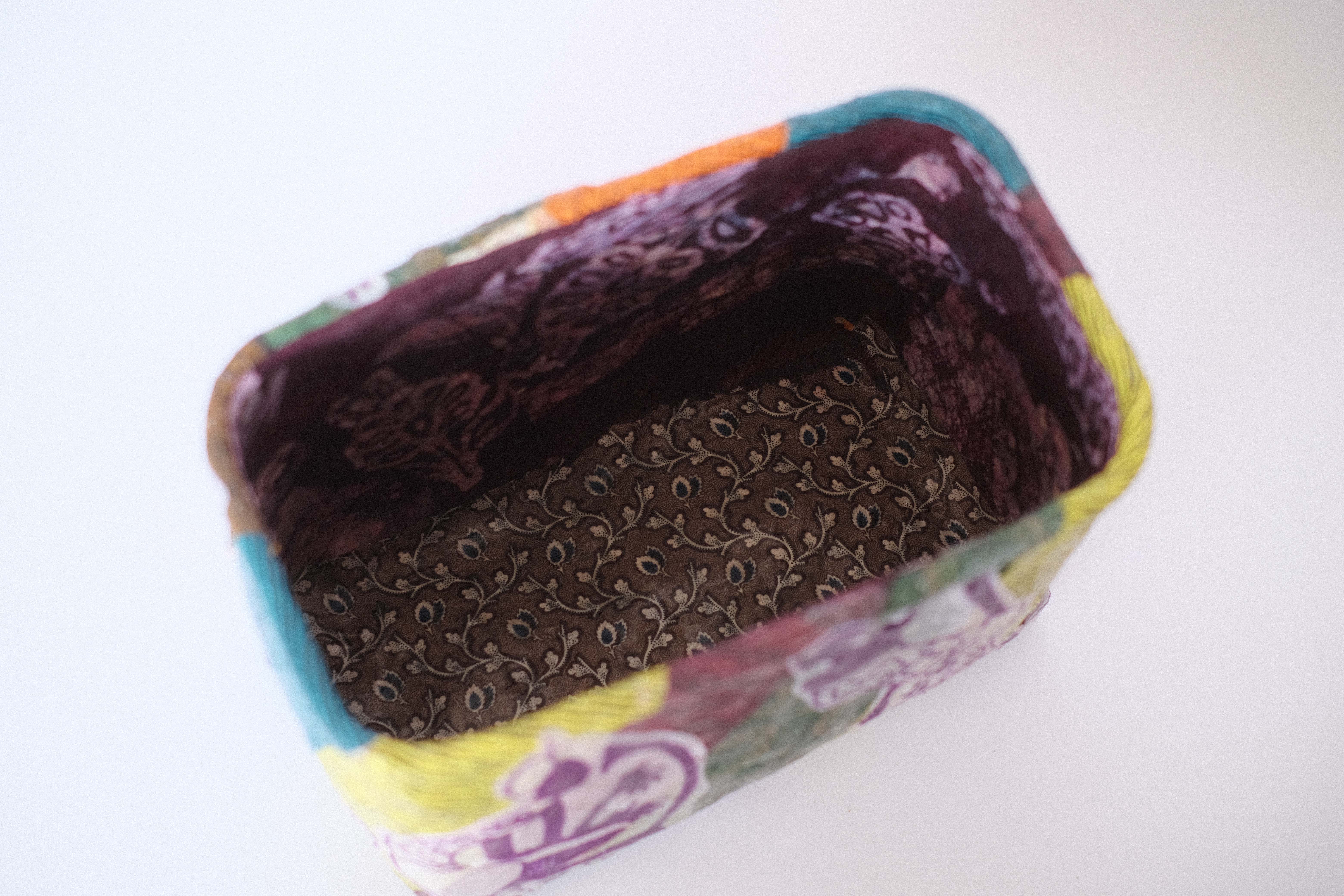 【一点物】一閑張手提げ籠 中_01